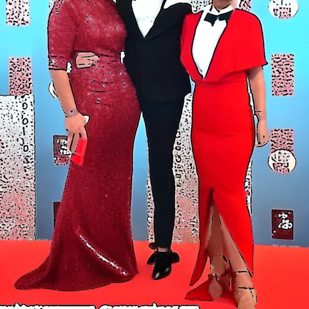 Artistic representation for Vampy glamour and shimmering sparkles dominate the NTAs 2023 red carpet. This is an article about the red carpet at the