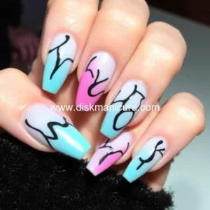 Artistic representation for Nicki minaj's pink friday: crafting fall's fiery nail trends