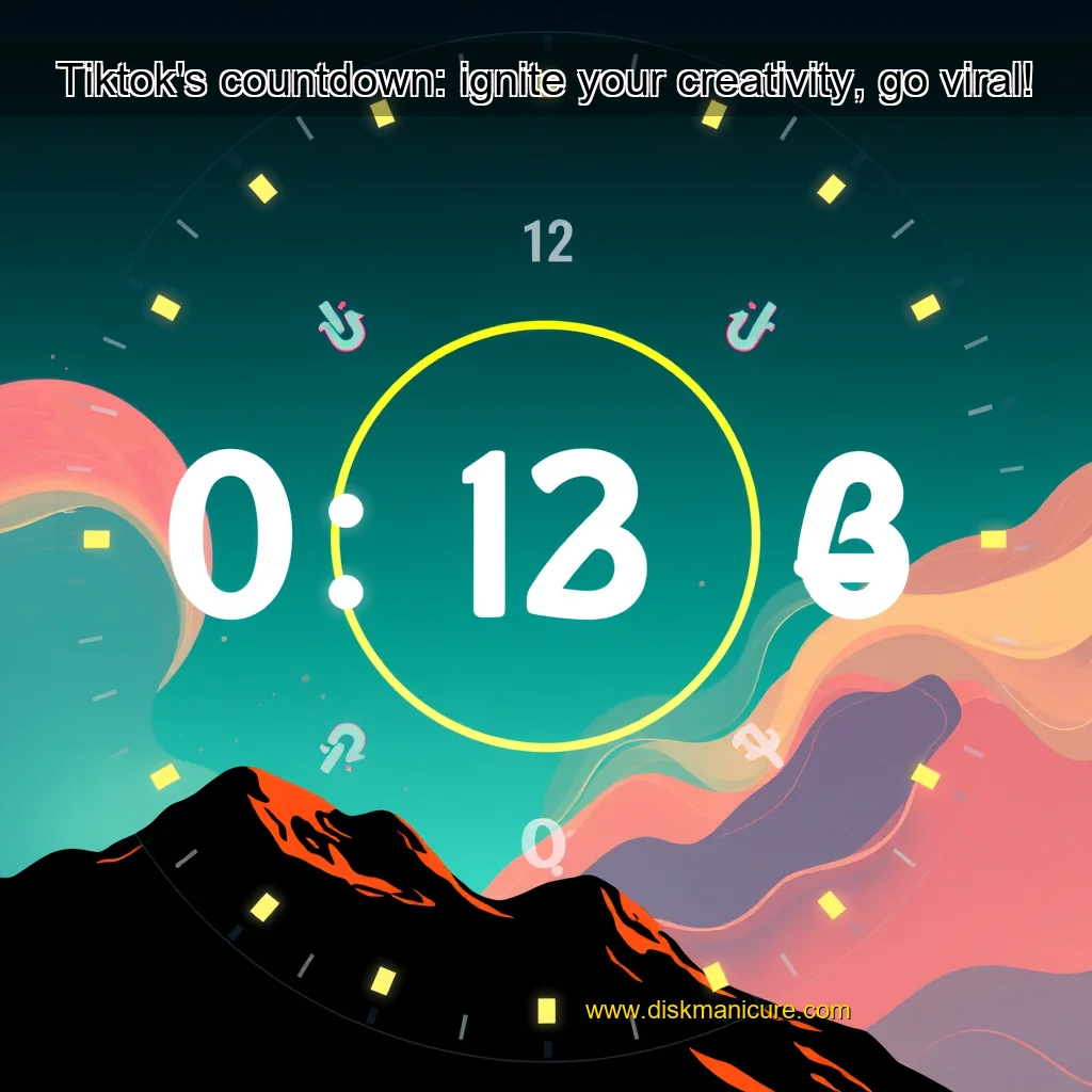 Artistic representation for Tiktok's countdown: ignite your creativity, go viral!