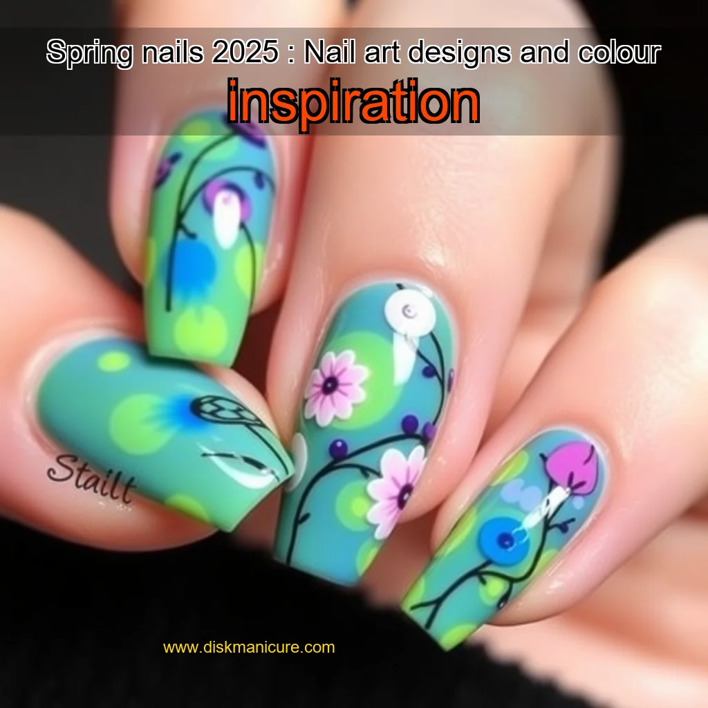 Artistic representation for Spring nails 2025 : Nail art designs and colour inspiration