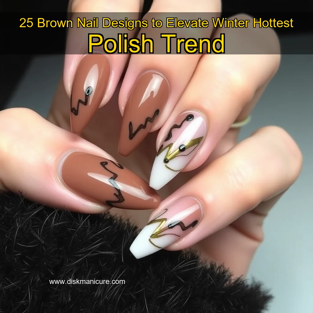 Artistic representation for 25 Brown Nail Designs to Elevate Winter Hottest Polish Trend