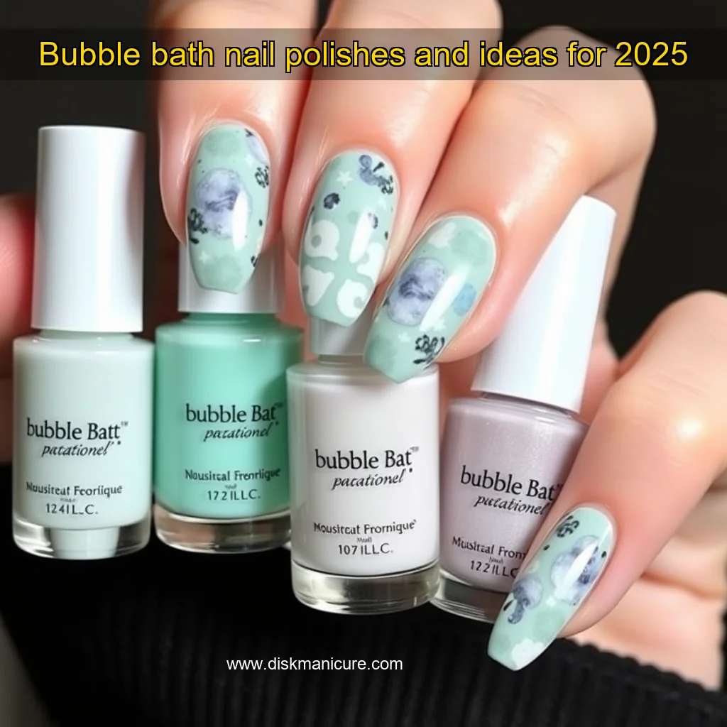 Artistic representation for Bubble bath nail polishes and ideas for 2025