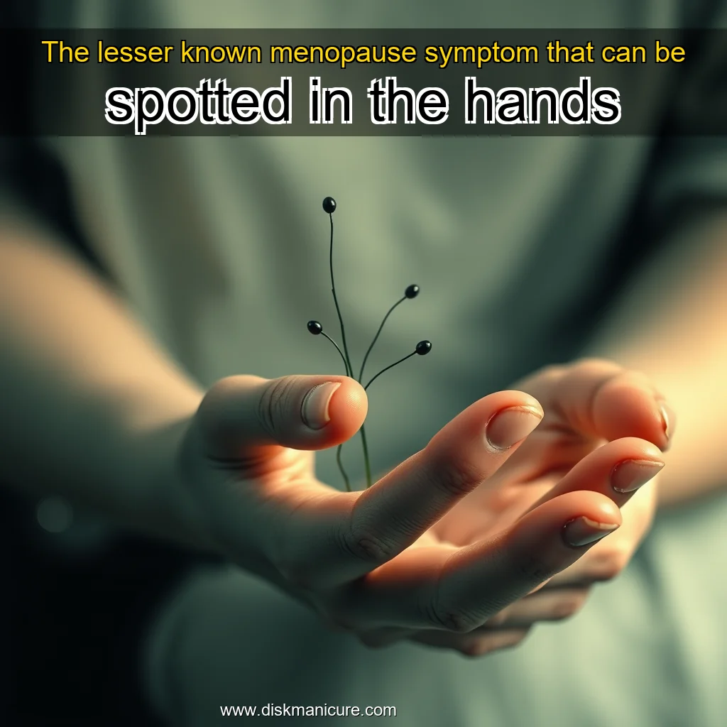 Artistic representation for The lesser known menopause symptom that can be spotted in the hands