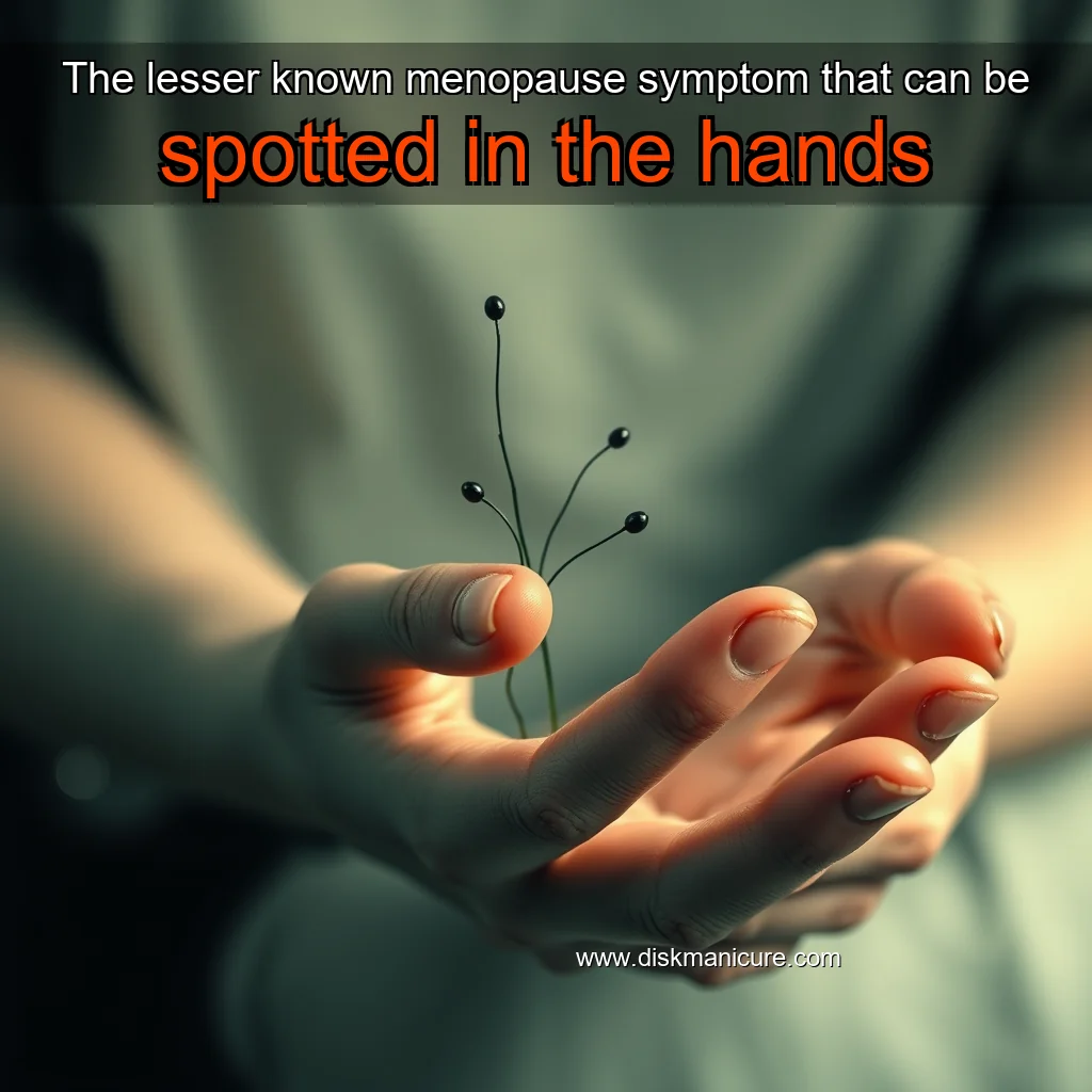 Artistic representation for The lesser known menopause symptom that can be spotted in the hands