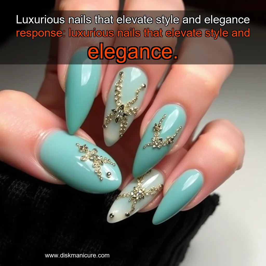 Artistic representation for Luxurious nails that elevate style and elegance response: luxurious nails that elevate style and elegance.