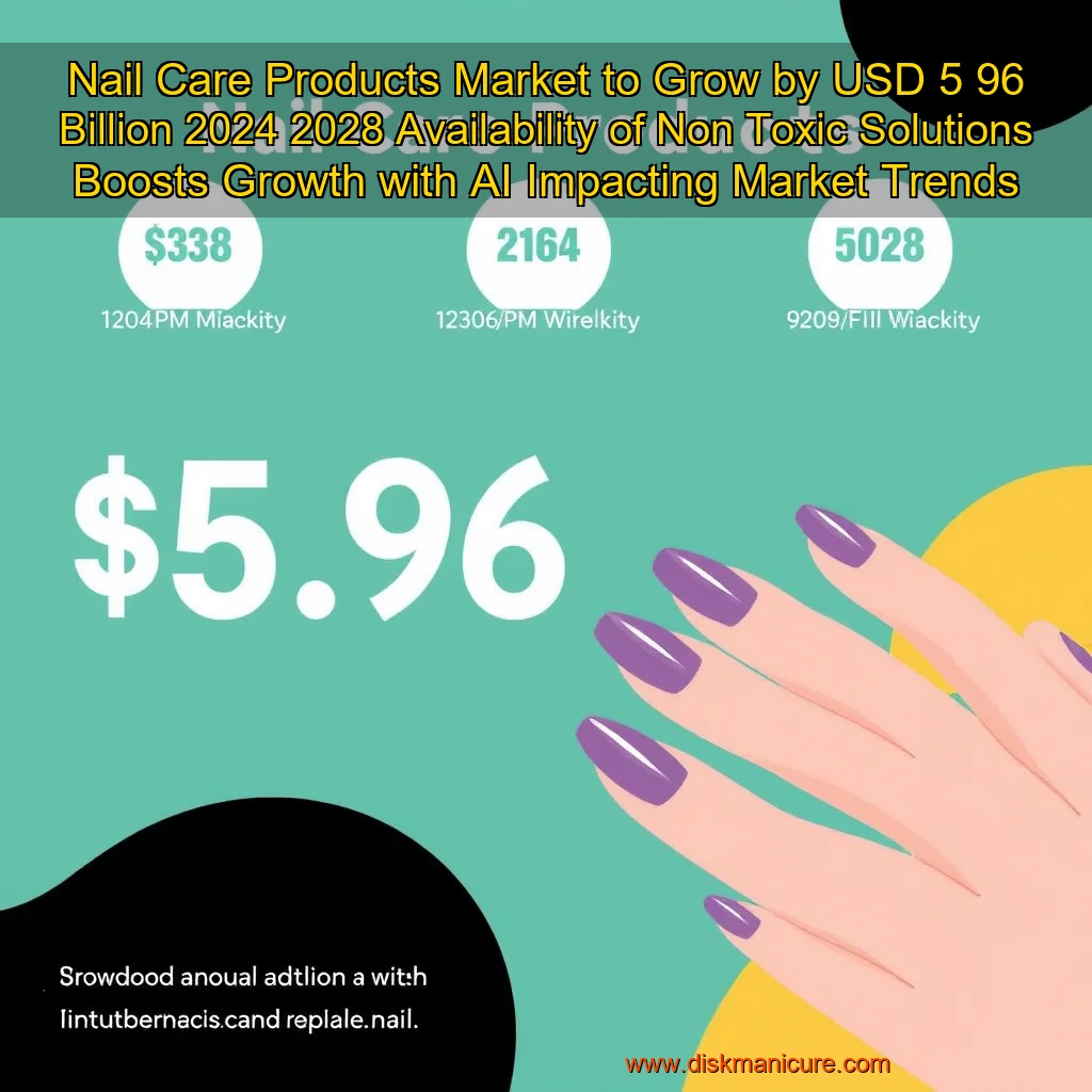 Artistic representation for Nail Care Products Market to Grow by USD 5 96 Billion 2024 2028 Availability of Non Toxic Solutions Boosts Growth with AI Impacting Market Trends