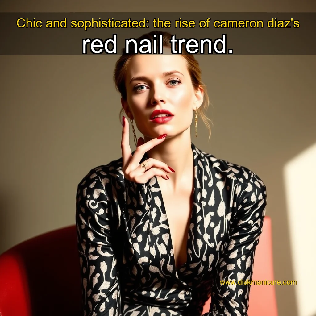 Artistic representation for Chic and sophisticated: the rise of cameron diaz's red nail trend.