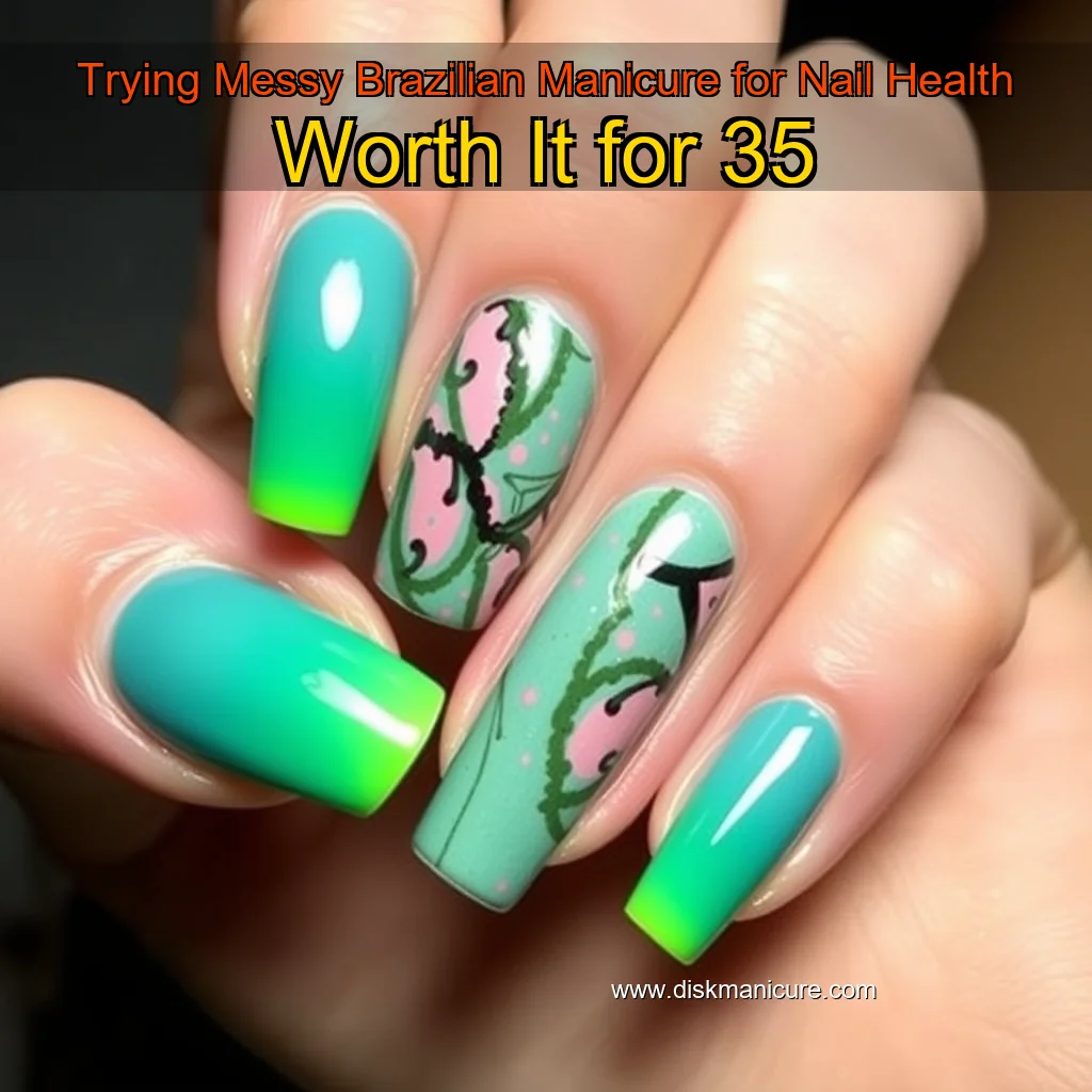 Artistic representation for Trying Messy Brazilian Manicure for Nail Health Worth It for 35