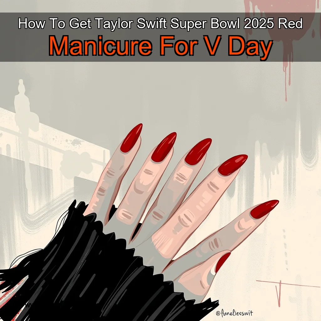 Artistic representation for How To Get Taylor Swift Super Bowl 2025 Red Manicure For V Day