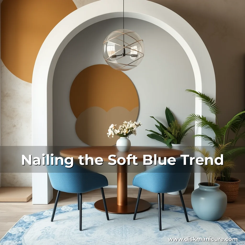 Artistic representation for Nailing the Soft Blue Trend