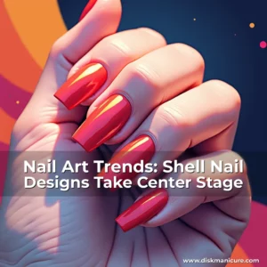 Artistic representation for Nail Art Trends: Shell Nail Designs Take Center Stage