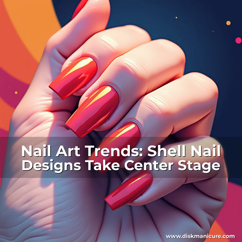 Artistic representation for Nail Art Trends: Shell Nail Designs Take Center Stage