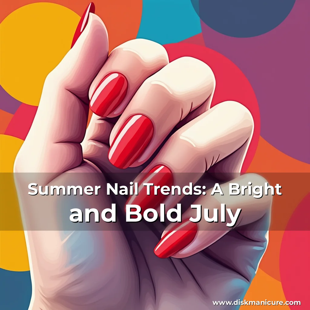 Artistic representation for Summer Nail Trends: A Bright and Bold July