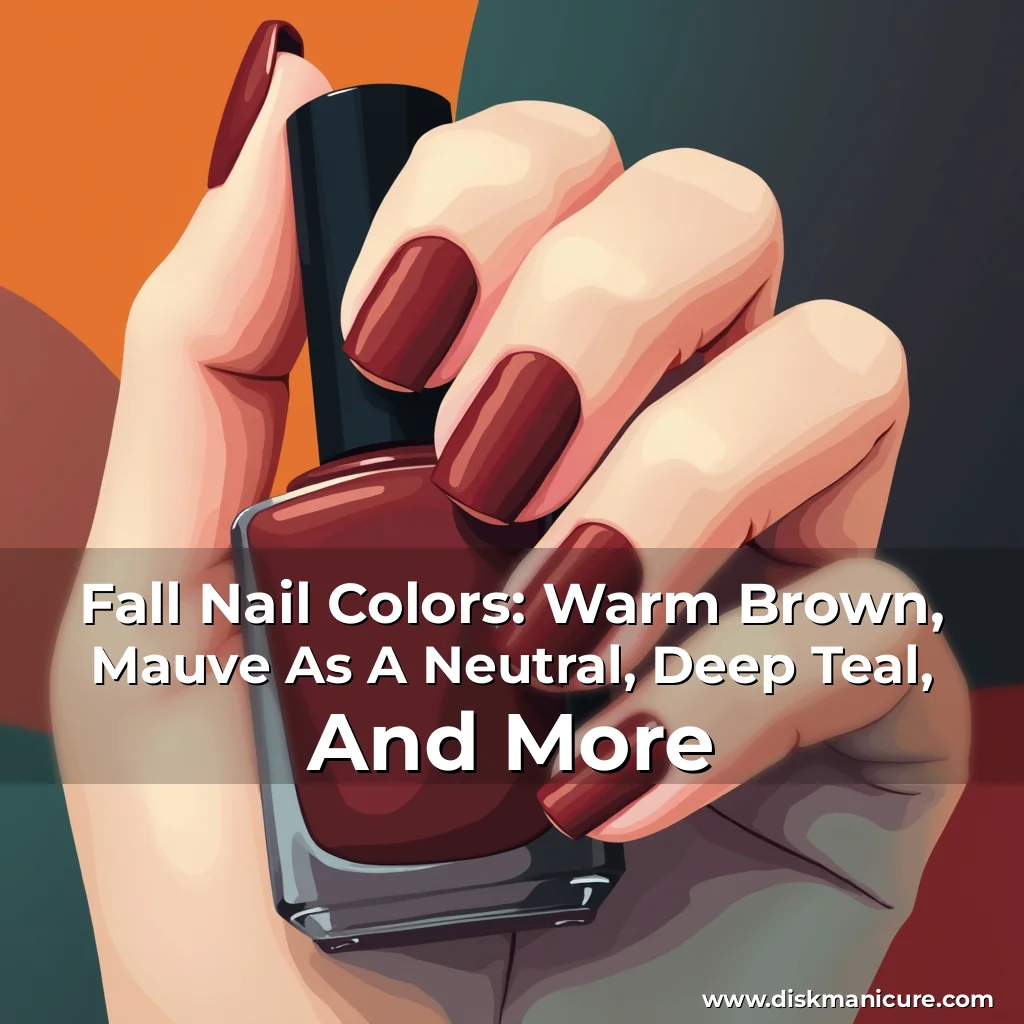 Artistic representation for Fall Nail Colors: Warm Brown, Mauve As A Neutral, Deep Teal, And More