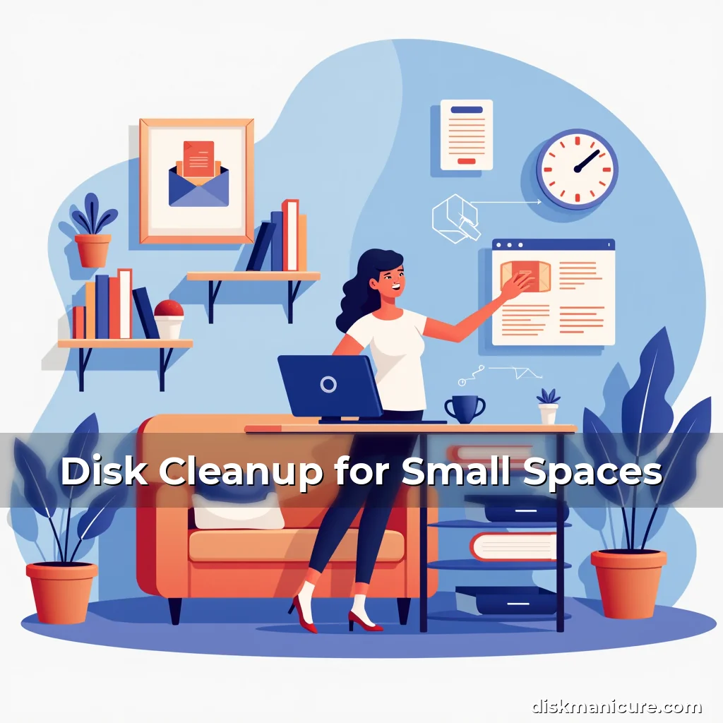 Artistic representation for Disk Cleanup for Small Spaces