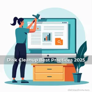 Artistic representation for Disk Cleanup Best Practices 2025