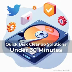 Artistic representation for Quick Disk Cleanup Solutions Under 30 Minutes